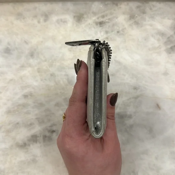 Chanel Metallic Silver Key and Card Pouch - Picture 5 of 11